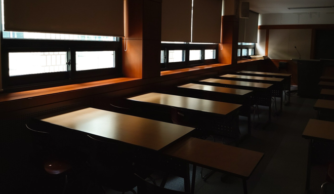 명지대학교 교실, 사진=유수미 