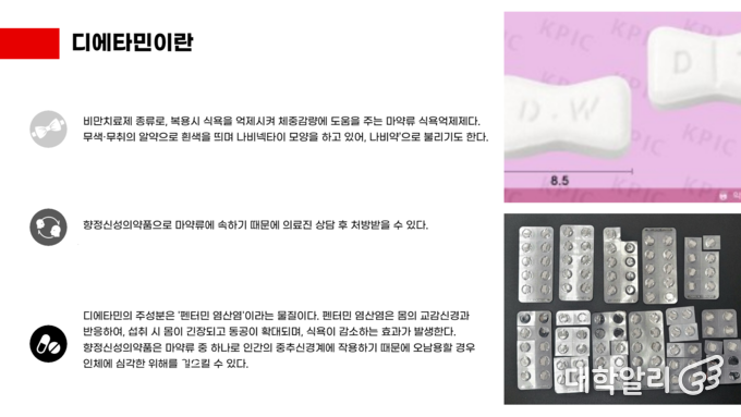 디에타민이란 / <strong>사진 제공=약학정보원, 경남경찰청</strong>