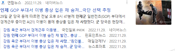 사고 발생 다음날 언론 보도 / 사진출처 = 네이버 뉴스 화면 갈무리